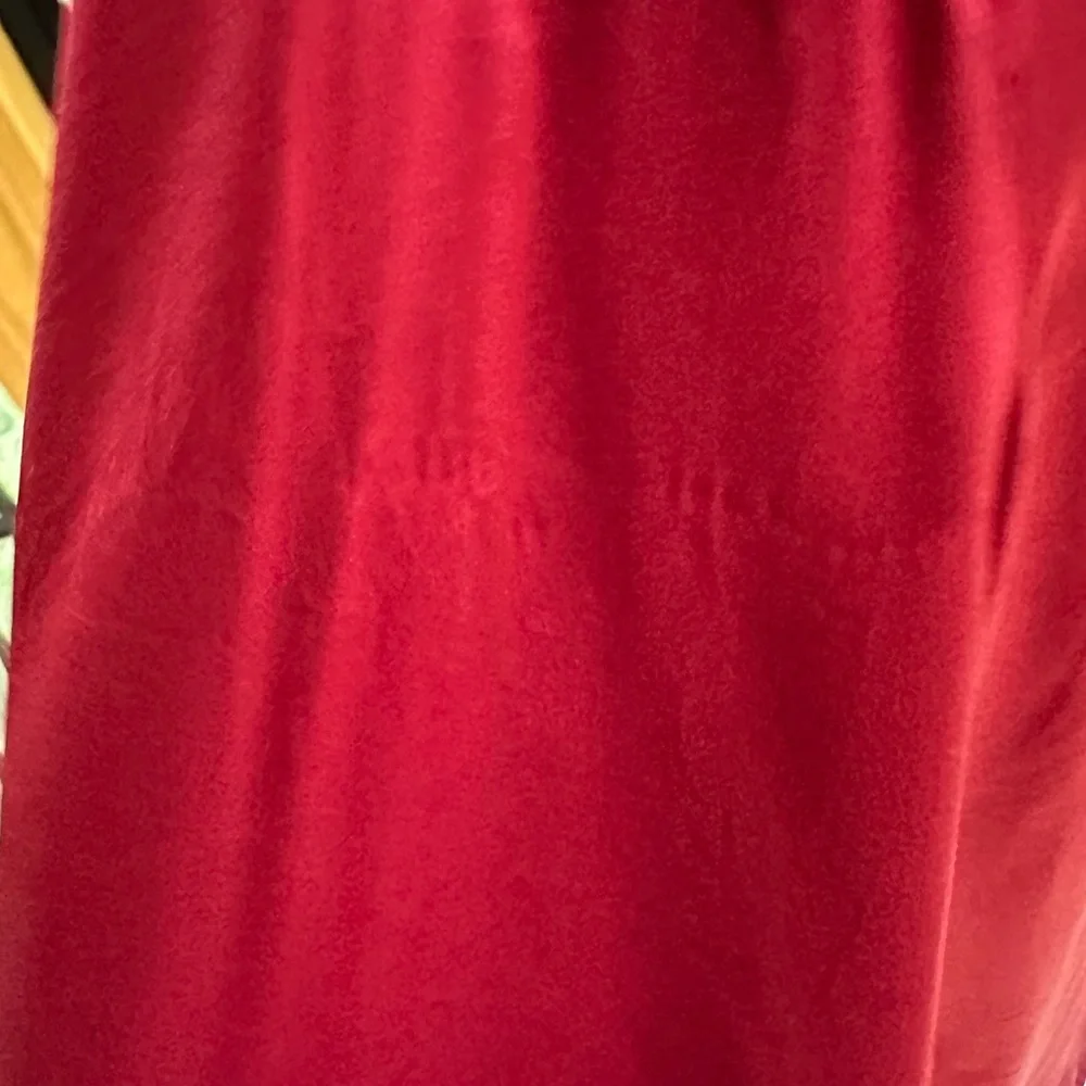 Dark Red Silk Long Sleeve Blouse Nightshirt Festive Party Rodeo ~ L (12) - Picture 9 of 14